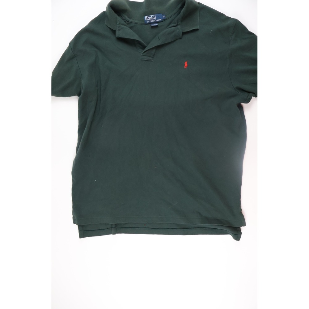 Polo Ralph Lauren Vintage Polo Shirt Short Sleeve Green Solid XL Excellent